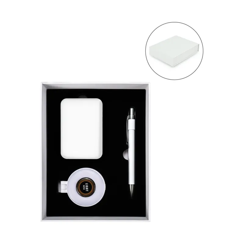 Technology Items Gift Set in White Magnetic Closure Gift Box
