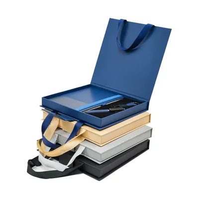 Premium Office Gift Set with Ribbon Handle Box