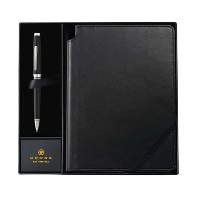 Cross Coventry black lacquer pen and journal set
