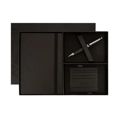 Cross pen, notebook and card holder gift set