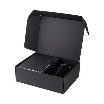Double walled tumbler, A5 notebook and pen set