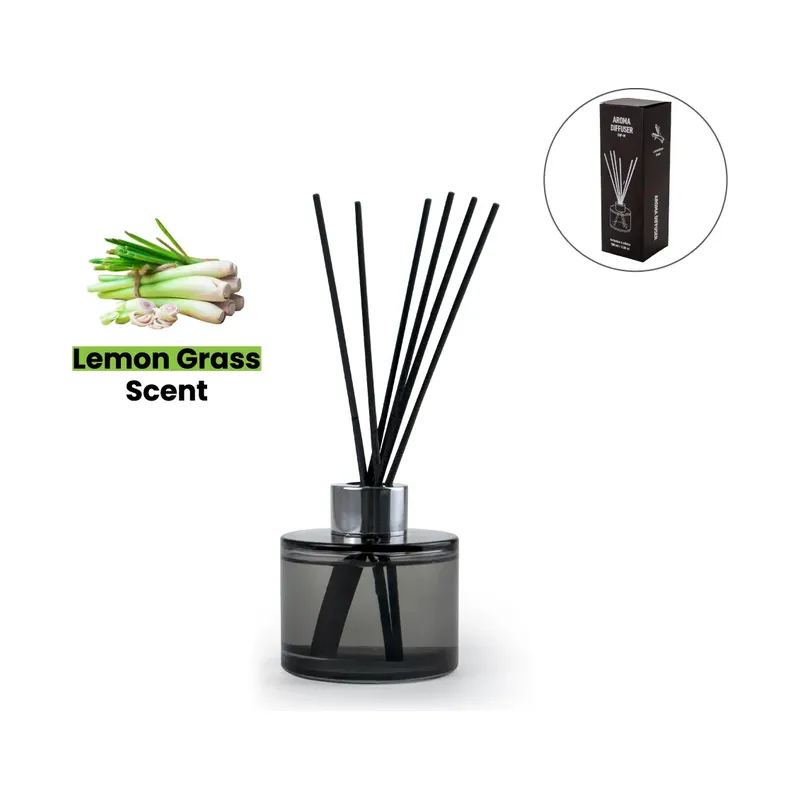 Aroma Reed Diffuser with Lemon Grass Scent 100ml & 6 Pcs Sticks