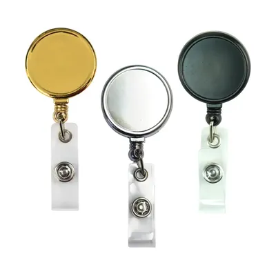 Round Metal Reel Badges for ID Cards
