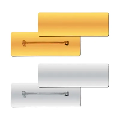 Metal Name Badges in Gold and Silver Plated