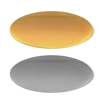 Oval Flat Metal Badges