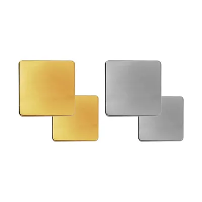 Square Flat Metal Badges