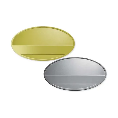 Oval Metal Name Badges