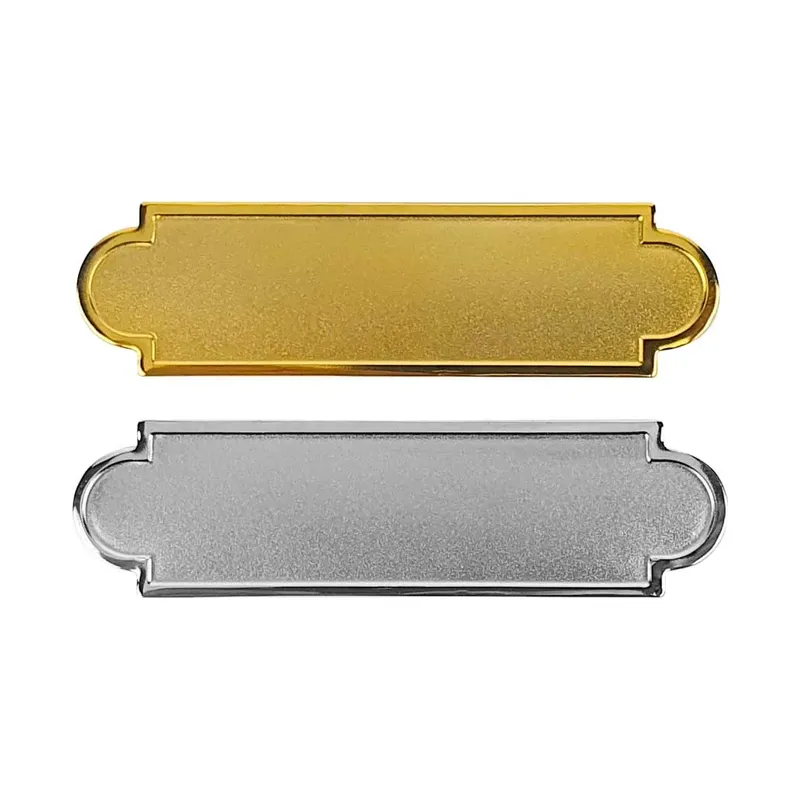 Metal Name Badges in Gold and Silver Colors