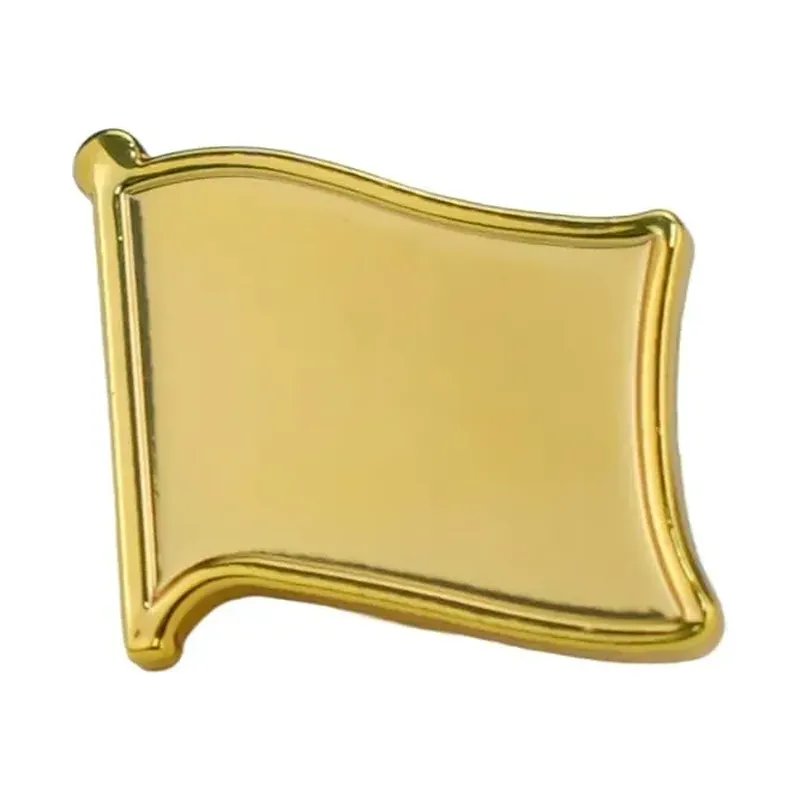 Gold Plated Flag Pin Badges with Butterfly Clutch