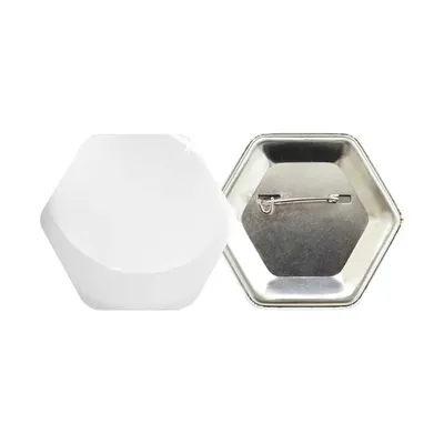 Hexagon Button Badges