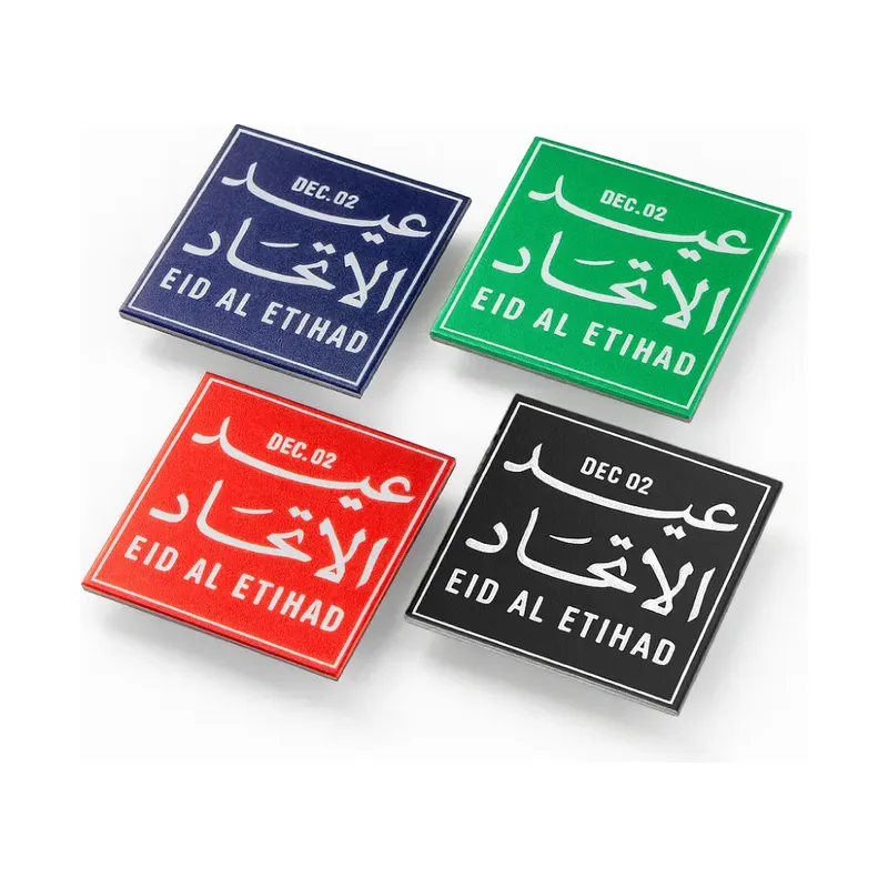 Eid Al Etihad Badges in Aluminum with Magnet Attachment