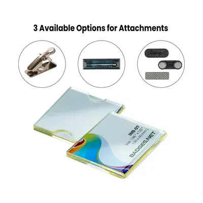 Reusable Acrylic Name Badges with Attachment