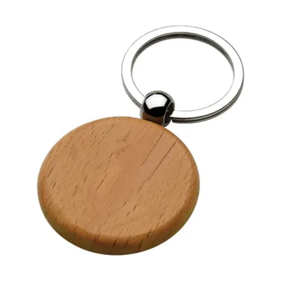 Round Wooden Keychains