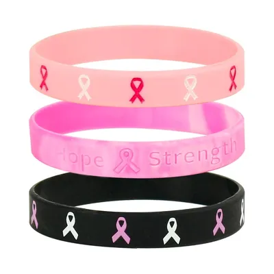 Breast Cancer Awareness Wristbands with Logo