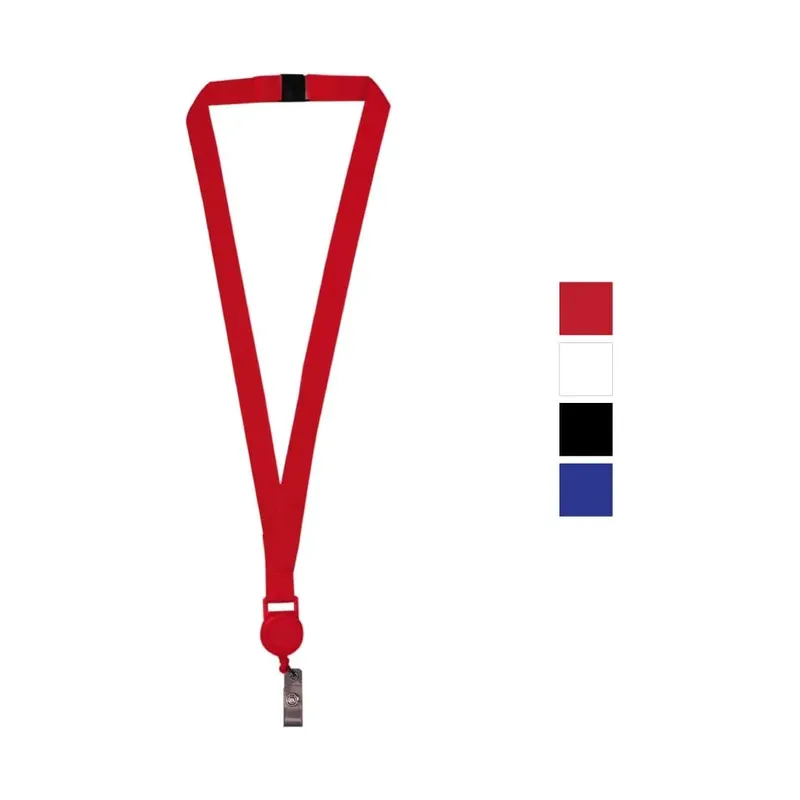Lanyard with Reel Badge and Safety Lock