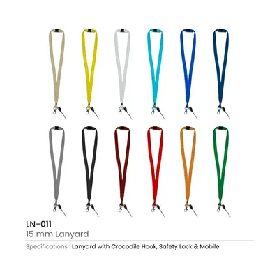Lanyards with Crocodile Clip, Mobile Holders, and Safety Lock