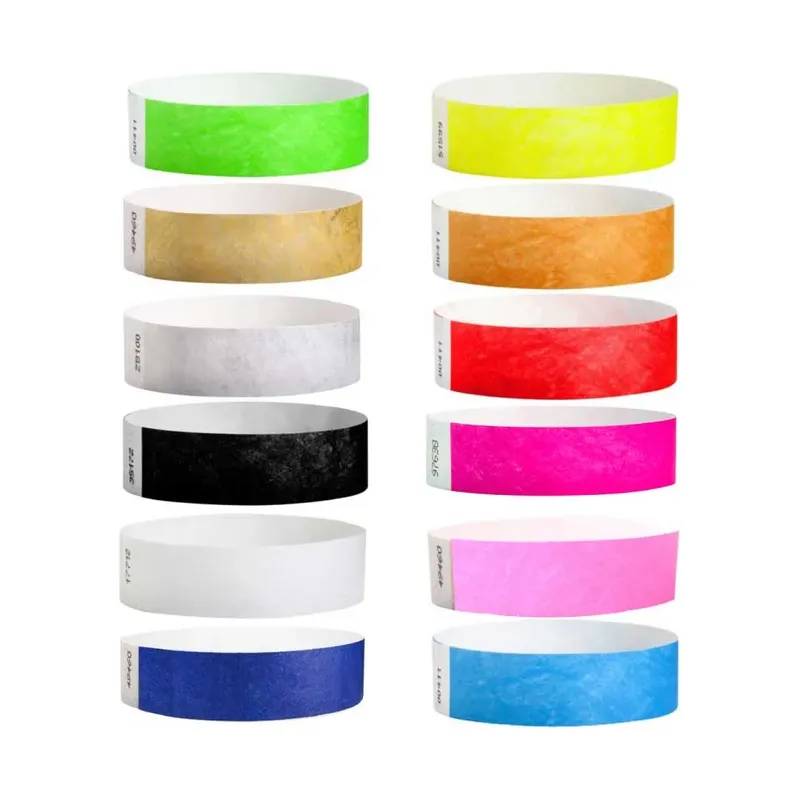 Tyvek Wristbands Waterproof, Adjustable, Adhesive