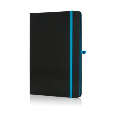 A5 hard cover ruled notebook in five colours