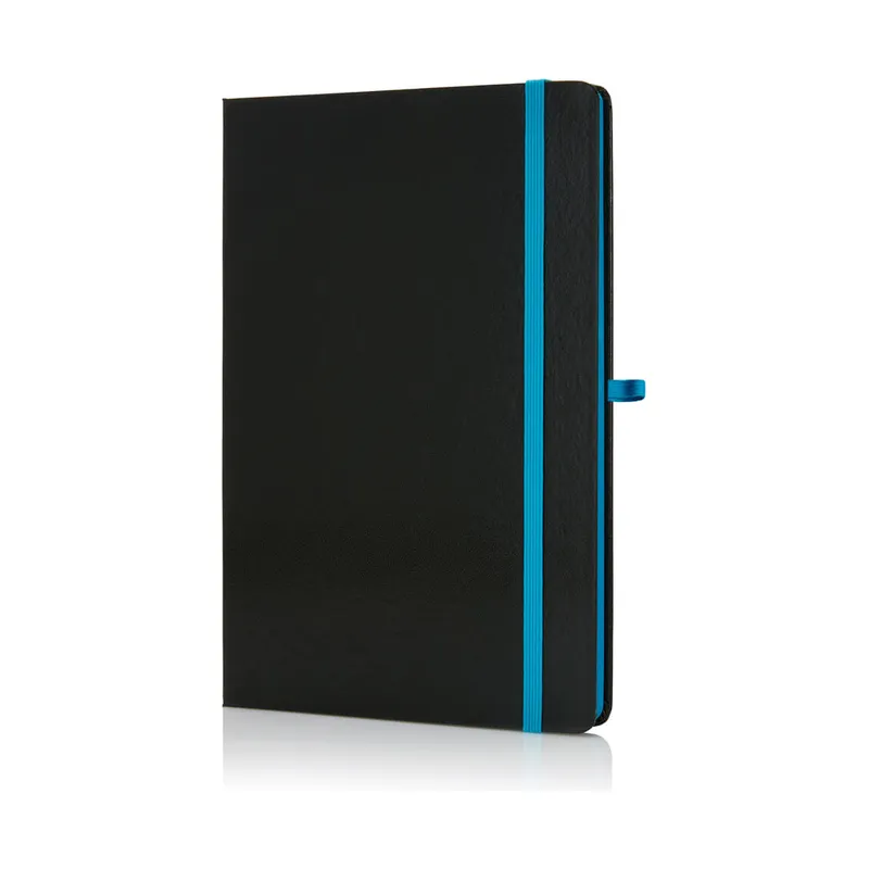 A5 hard cover ruled notebook in five colours