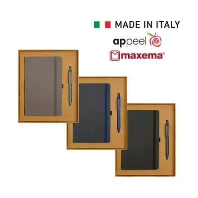 Appeel A5 Notebook and Maxema Dot Recycled Pen Italian Gift Sets
