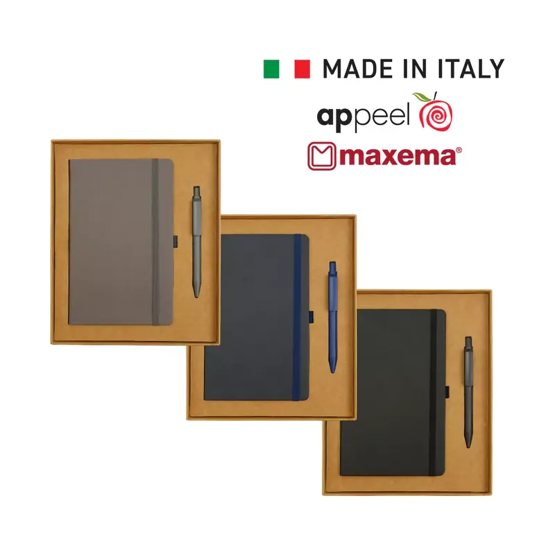 Appeel A5 Notebook and Maxema Dot Recycled Pen Italian Gift Sets