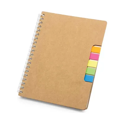 Spiral Notebook with Sticky Note and Pen