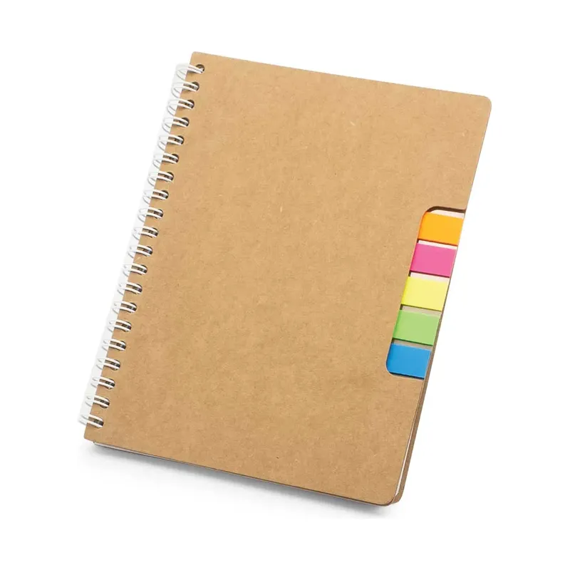 Spiral Notebook with Sticky Note and Pen