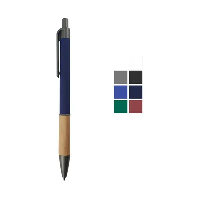 Push Button Ballpoint Pens with Bamboo Grip