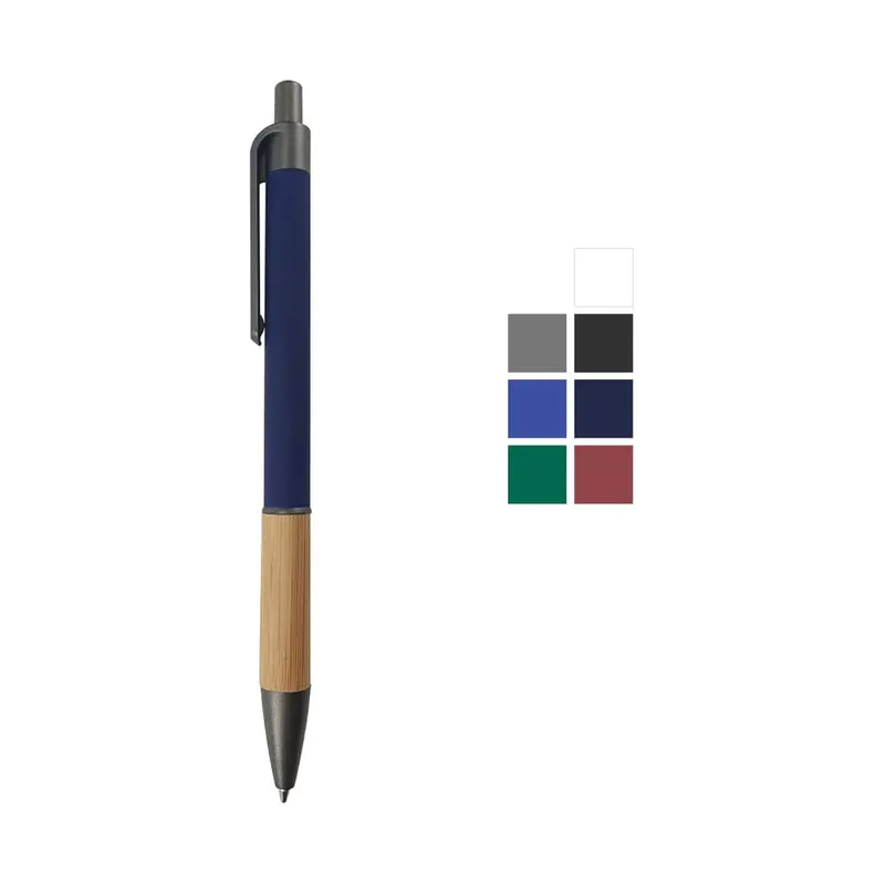 Push Button Ballpoint Pens with Bamboo Grip