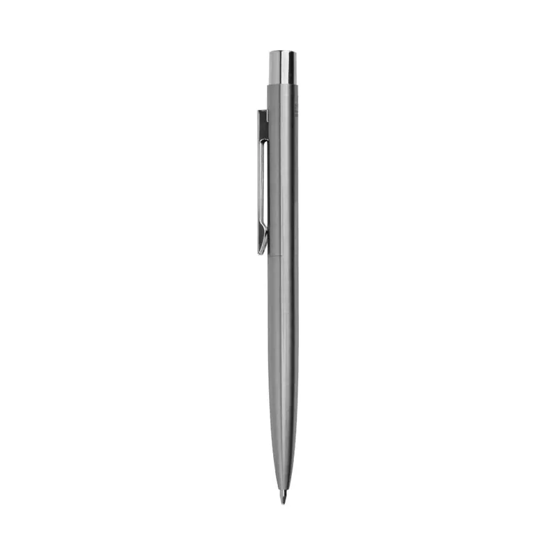 Recycled Stainless Steel Metal Pens, Push Button, Blue Ink