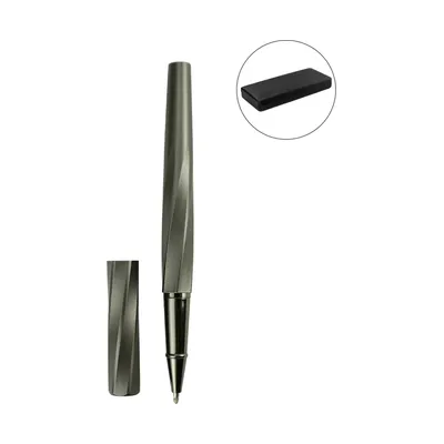 Rollerball Pens Swirl Design in Gunmetal Finish with PU Leather Box