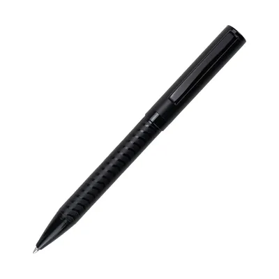 Black Metal Pens with Spiral Design Barrel, Excellent Executive Gifts