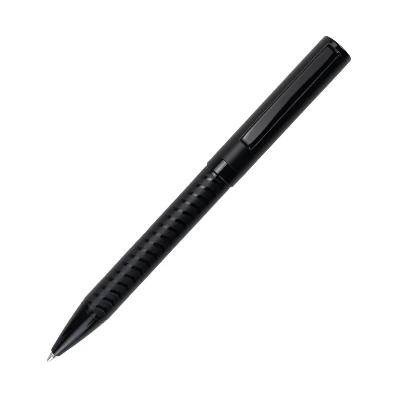 Black Metal Pens with Spiral Design Barrel, Excellent Executive Gifts