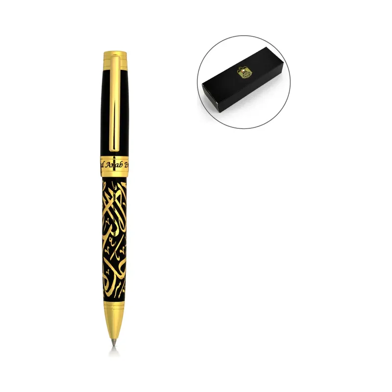 Emirati Prestige Metal Pens with Arabic Calligraphy & UAE Falcon Edition