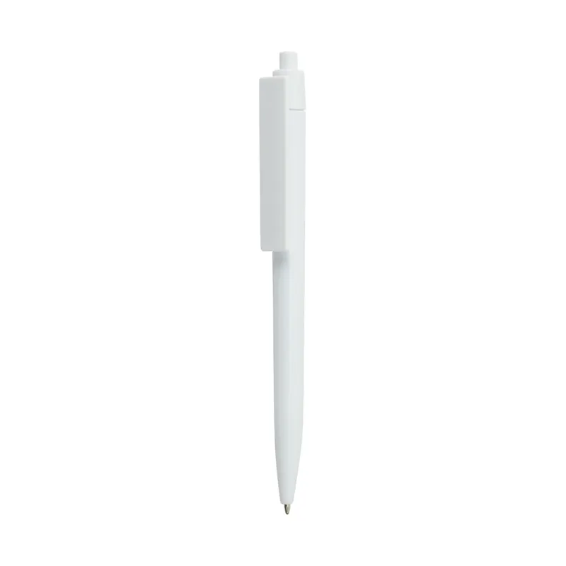 Plastic Pens White Color, Push Button, Wide Clip for Logo