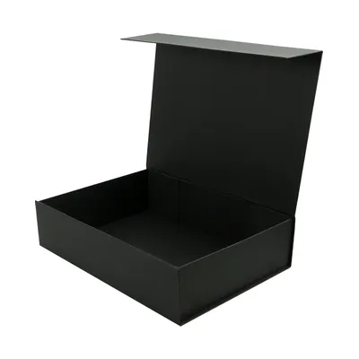 Black Plain Gift Box A3 Size with Magnetic Closure