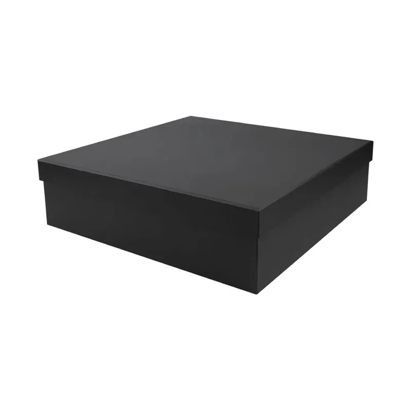 Black Plain Gift Box Size XXL Cardboard Material
