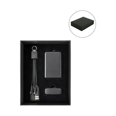 Premium Corporate Tech Gifts in Black Magnetic Closure Gift Box