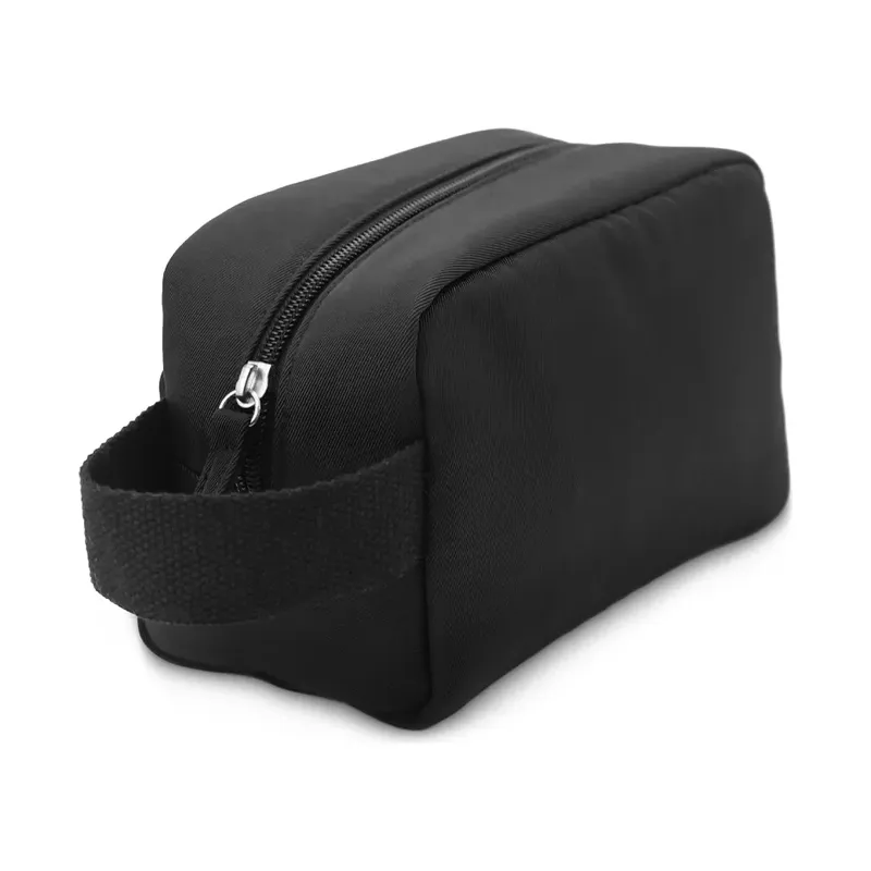 Multipurpose Utility Pouch, Black Polyester Fabric, Zipper & Handle
