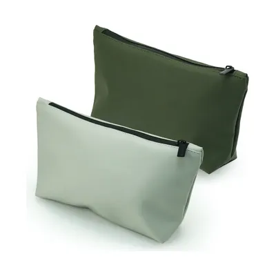 Cosmetic Pouch with Zipper in Soft PU Material