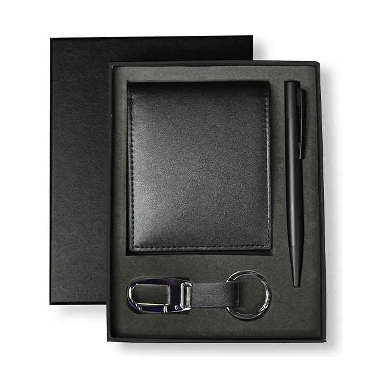 Men's wallet, keyring and pen set
