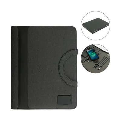 Dorniel Portfolio A4, Wireless Powerbank 8000mAh & LED Logo