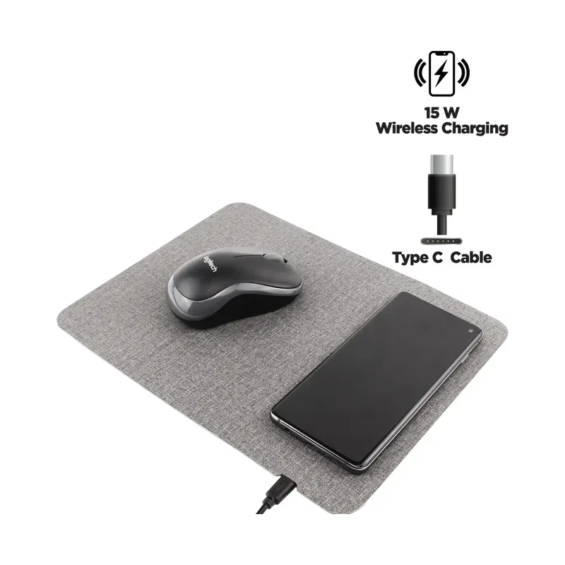 Fast Wireless Charging Mousepad in 15W, Foldable Design Type C