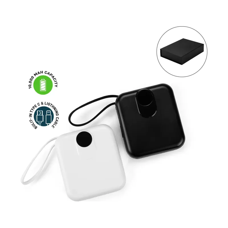 Fast Charging Digital Powerbank 38.5Wh, Built-in Type-C, 10K mAh