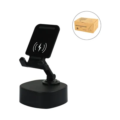 Wireless Fast Charger 15W with BT Speaker and RGB LED Logo