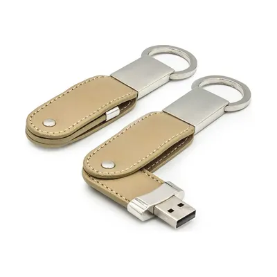 Leather Key Chain USB Flash