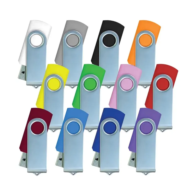 Silver Swivel USB Flash Drives