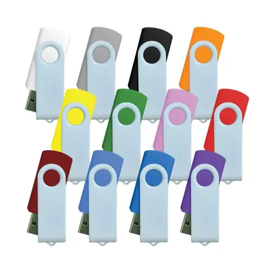 White Swivel USB Flash Drives