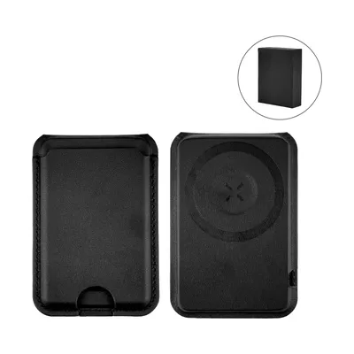 Magsafe Wireless Charger 15W with Phone Stand & Card Slot - PU Leather