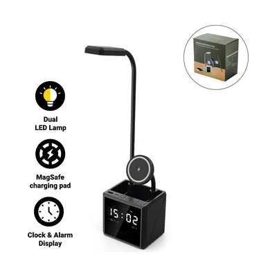 Multi-functional Desk Lamp with 15W Fast Wireless Charger & Digital Clock